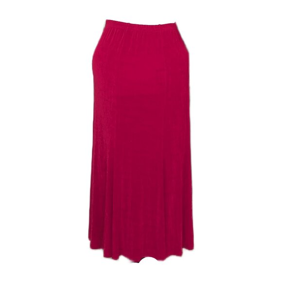 Red Flair Midi Skirt - Picture 2 of 5